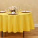 Bargain 90 in. Round Polyester Tablecloth Gold