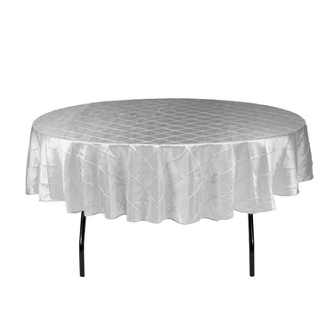 90 in. Round Pintuck Tablecloth (3 Colors)
