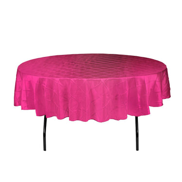 90 in. Round Pintuck Tablecloth (3 Colors)