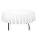 90 in. Round Cotton-Feel Tablecloth White