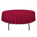 90 in. Round Cotton-Feel Tablecloth Burgundy