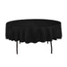 90 in. Round Satin Tablecloth Black