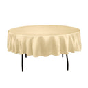 Bargain 90 In. Round Satin Tablecloth Gold