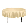 Bargain 90 In. Round Satin Tablecloth Gold