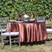 90 in. Round Satin Tablecloth Chocolate