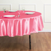 90 in. Round Satin Tablecloth Strawberry Ice