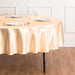 90 in. Round Satin Tablecloth Cantaloupe