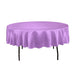 90 in. Round Satin Tablecloth Lavender