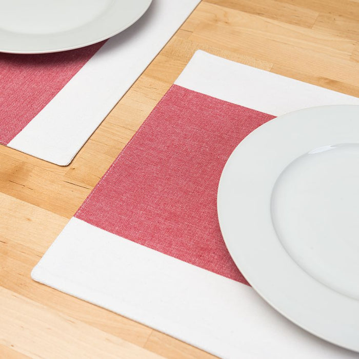 13 X 19 in. Single Striped Cotton Placemats 4/Pack (7 Colors)