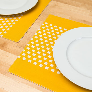 13 X 19 in. Basketweave Stripe Cotton Placemats 4/Pack (8 Colors)
