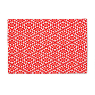 13 X 19 in. Diamond Print Cotton Placemats 4/Pack Coral