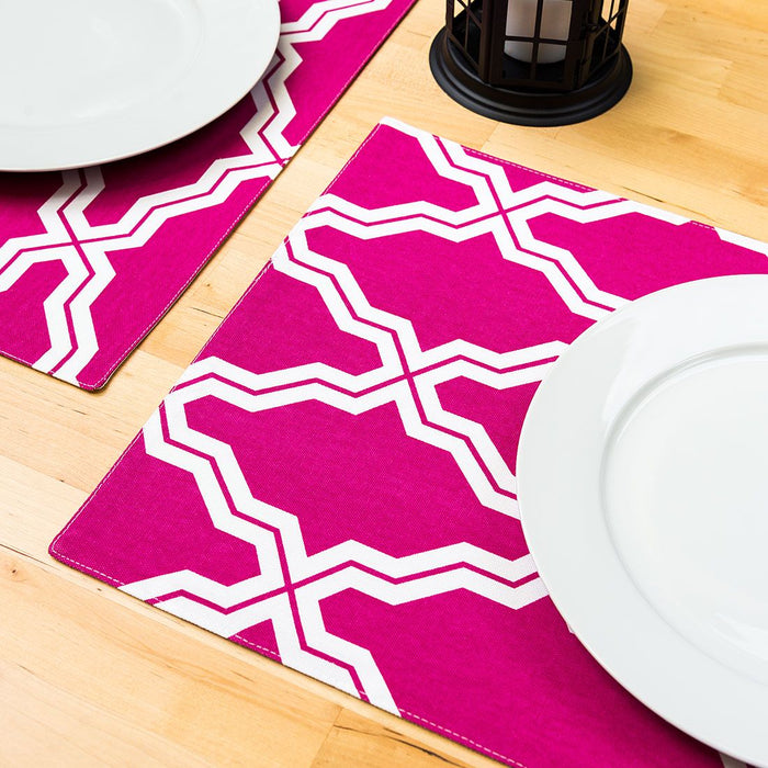 13 X 19 in. Moroccan Print Cotton Placemats 4/Pack (3 Colors)