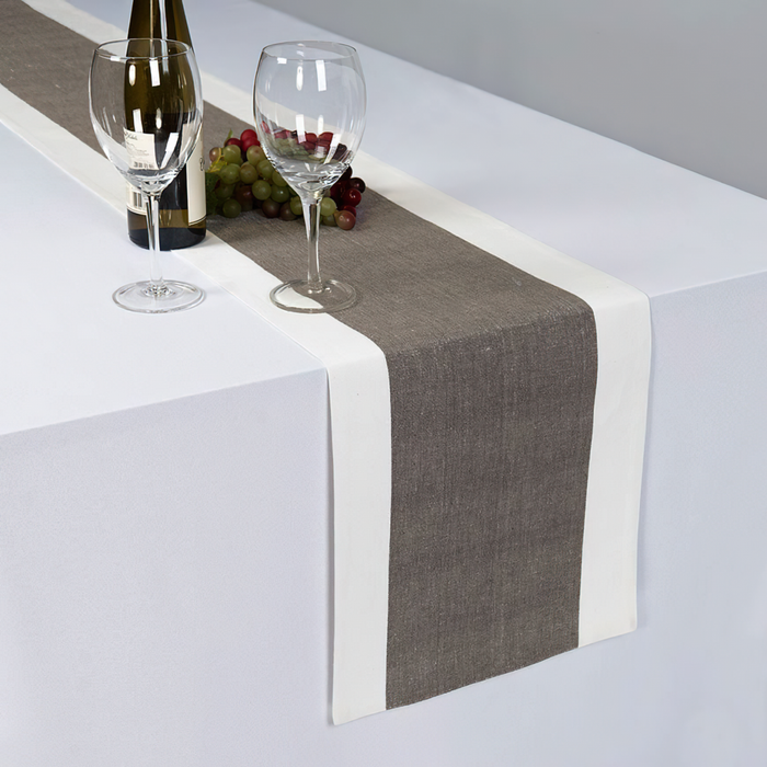 13 X 90 in. Single Striped Cotton Table Runner (2 Colors)