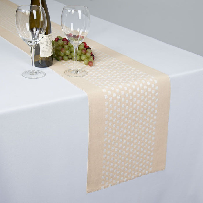 13 X 90 in. Basketweave Stripe Cotton Table Runner (7 Colors)