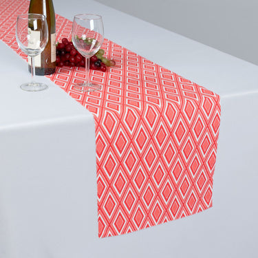 13 X 90 in. Coral Diamond Print Table Runner