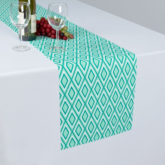 13 X 90 in. Coral Diamond Print Cotton Table Runner (2 Colors)