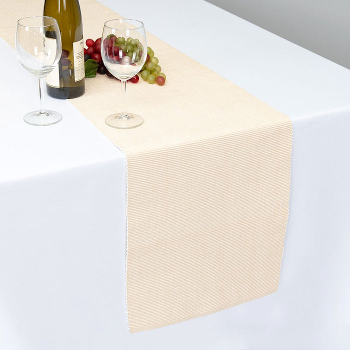 13 X 90 in. Cotton Ribbed Table Runner (9 Colors)