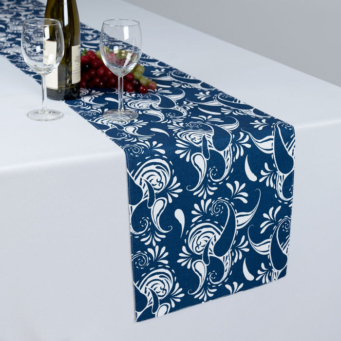 13 X 90 in. Paisley Cotton Table Runner (11 Colors)