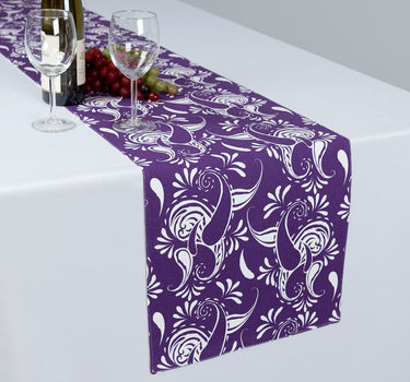 13 X 90 in. Paisley Cotton Table Runner (11 Colors)