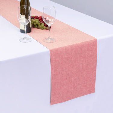 13 X 90 in. Chambray Cotton Table Runner Papaya