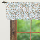 Trellis Mint & White Cotton Window Valance