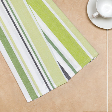 18 X 28 in. Barcode-Striped Cotton Kitchen Towel 2/Pack Green