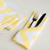 19 X 19 in. Chevron Cotton Napkins 4/Pack (12 Colors)
