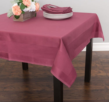 54 in. Satin Band Square Cotton Tablecloth (7 Colors)