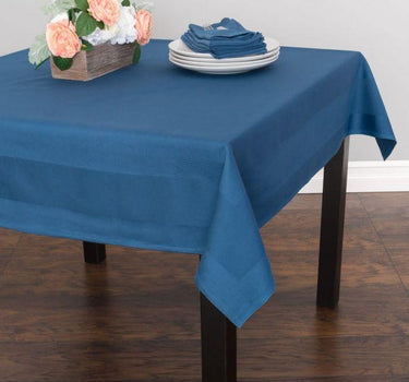 54 in. Satin Band Square Cotton Tablecloth (7 Colors)