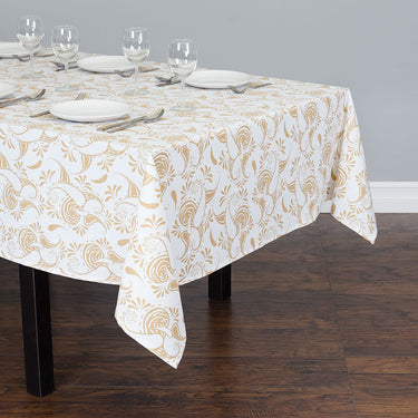 60 X 102 in. Rectangular Paisley Cotton Tablecloth (4 Colors)