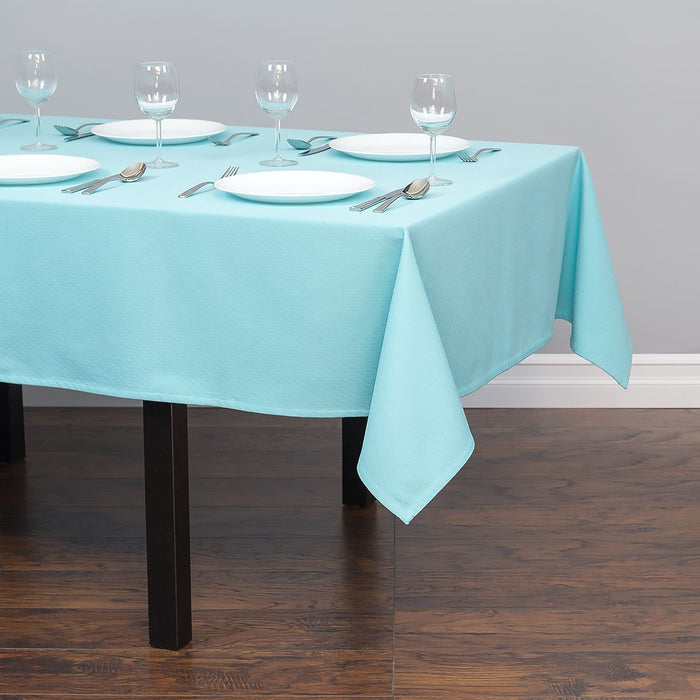 60 x 126 in. Rectangular Diamond Texture Premium Cotton Tablecloth - Sky Blue