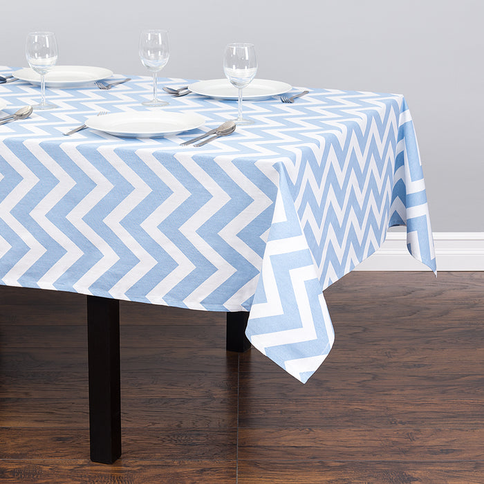 60 X 126 in. Rectangular Chevron Cotton Tablecloth (14 Colors)