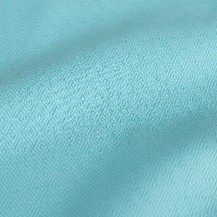60 in. Square Diamond Texture Premium Cotton Tablecloth - Sky Blue