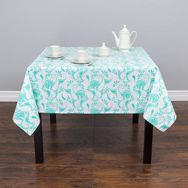 60 in. Square Paisley Cotton Tablecloth (7 Colors)