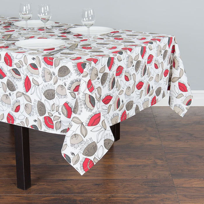 60 in. Fringed Bellflower Square Tablecloth