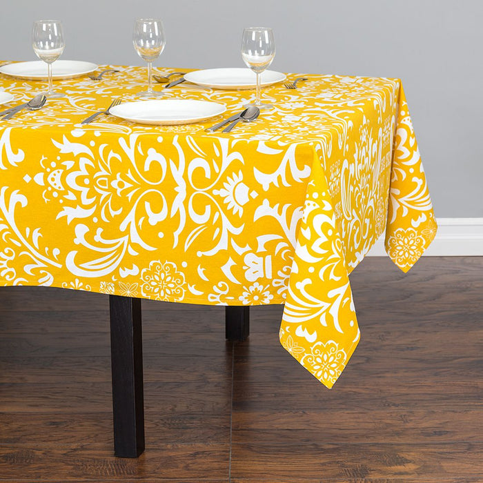 60 X 84 in. Rectangular Cotton Vintage Royalty Tablecloth (8 Colors)