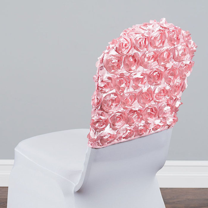 Linentablecloth LTC Linens Satin Banquet Rosette Chair Cap (4 Colors)