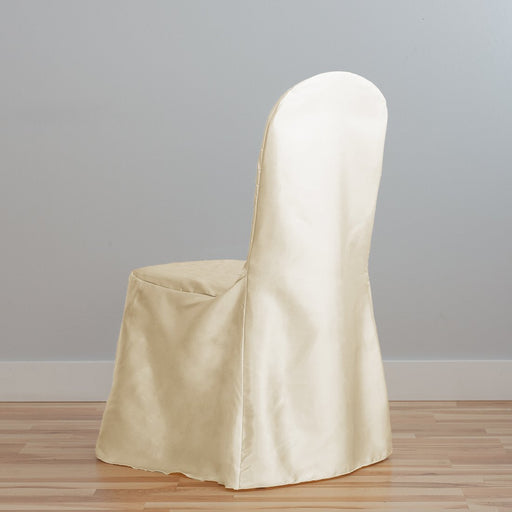 Satin Banquet Chair Cover Ivory