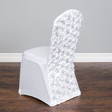 Satin Rosette Stretch Banquet Chair Cover (3 Colors)
