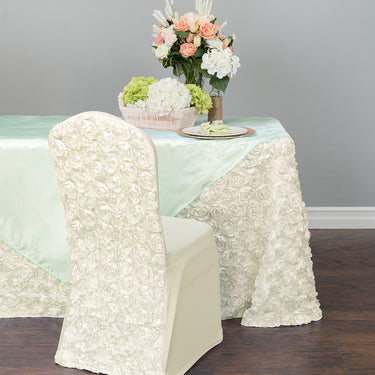 Satin Rosette Stretch Banquet Chair Cover (3 Colors)