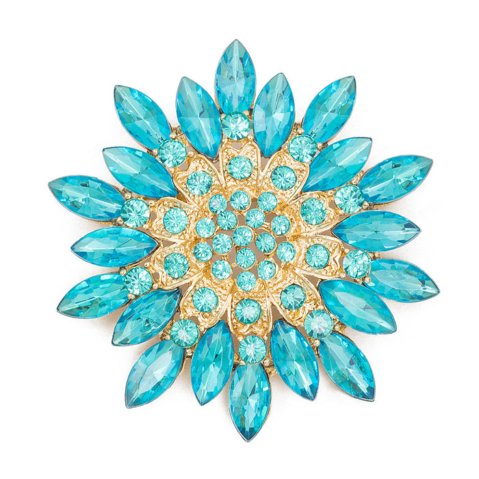 Dahlia Crystal Brooch (4 Colors)