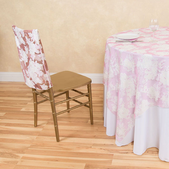 Sheer Blossoms Chiavari Chair Cover (2 Colors)