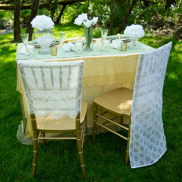 Daisy Sheer Chiavari Chair Cover White