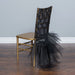 Floral Lace Tutu Chiavari Chair Cover Black