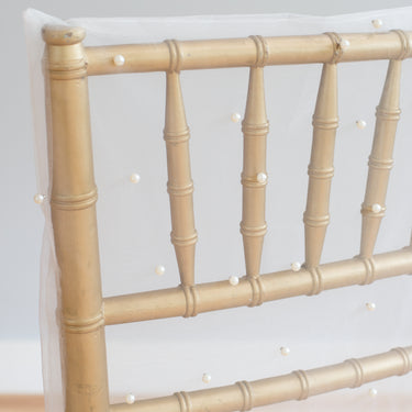 Ethereal Pearl Chiavari Chair Cap White