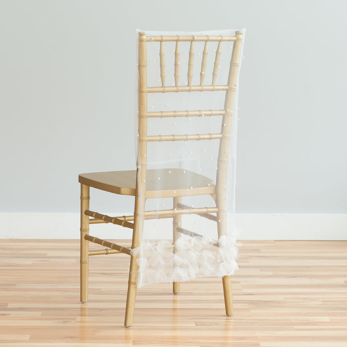 Ethereal Pearl Chiavari Chair Cap White