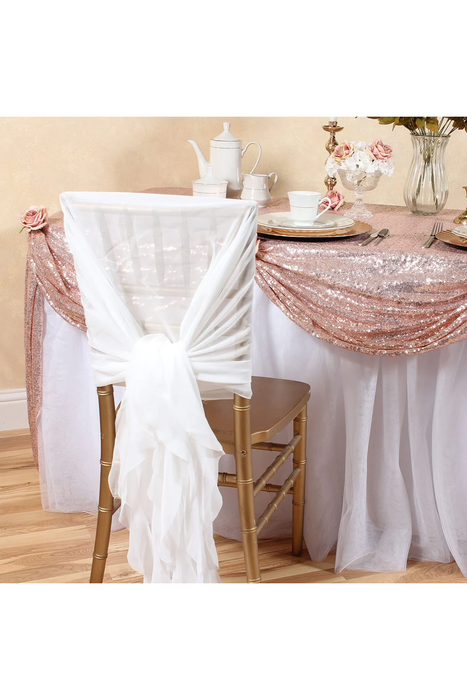 Curly Willow Chiffon Chiavari Chair Cover (3 Colors)