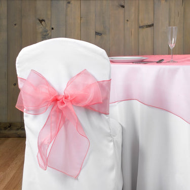 Bargain Organza Sash 10 Pack Coral