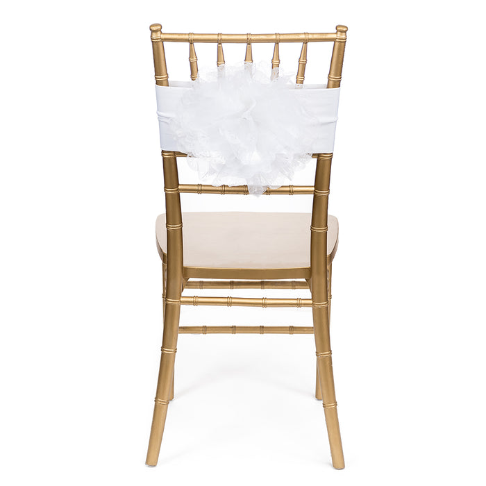 Bargain Camellia Chair Sash White (4-Pack)