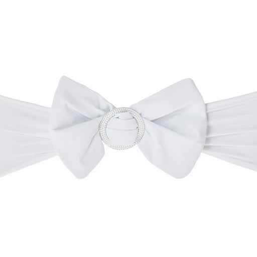 Stretch Chair Bows White (5 Pack)